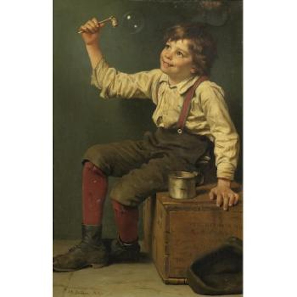 Boy Blowing Bubbles by John George Brown