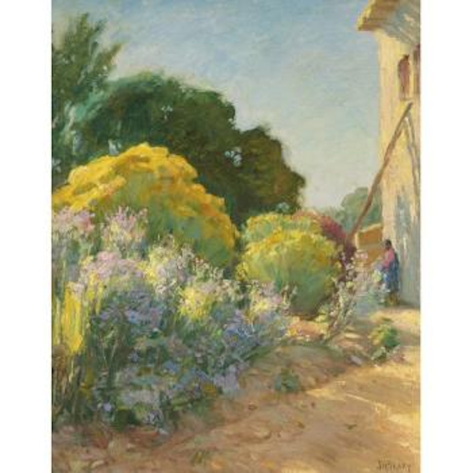 Sharp's Studio Garden, Taos, New Mexico by Joseph Henry Sharp