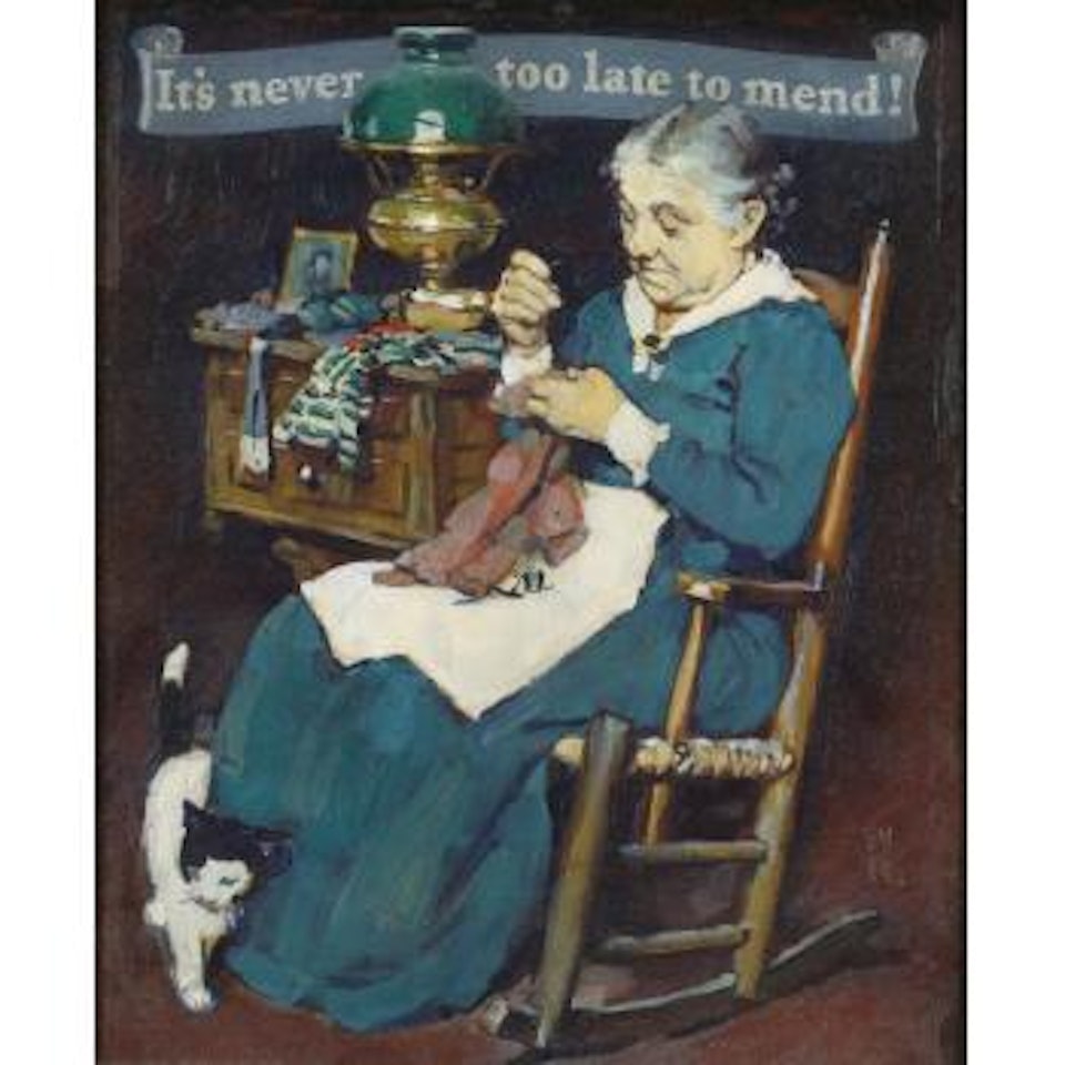 It's Never Too Late To Mend by Norman Rockwell