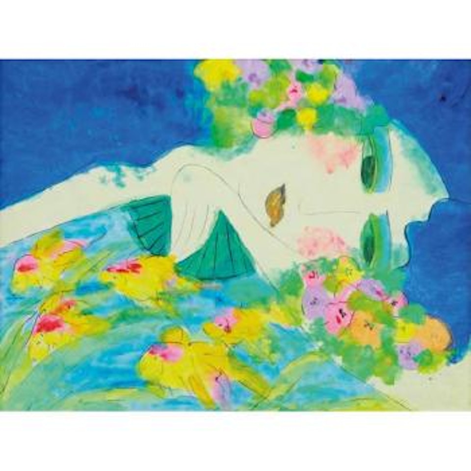 Girl And Fish by Walasse Ting