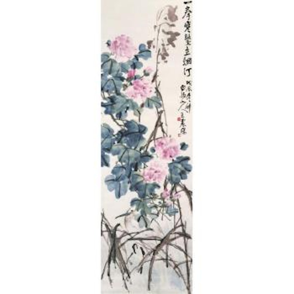 Egret And Peonies by Wang Zhen