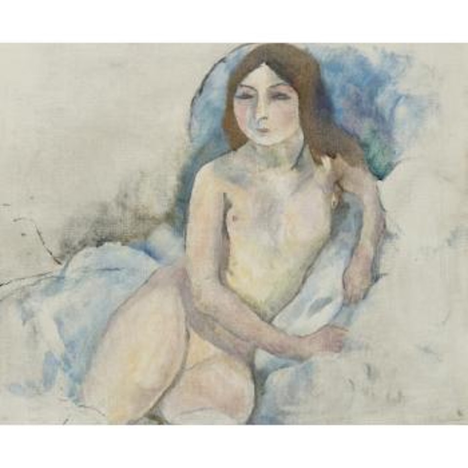 Jeune Fille Blonde Posant by Jules Pascin