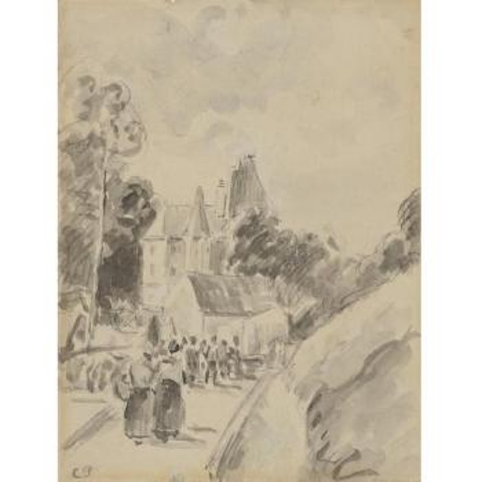 Village Street by Camille Pissarro