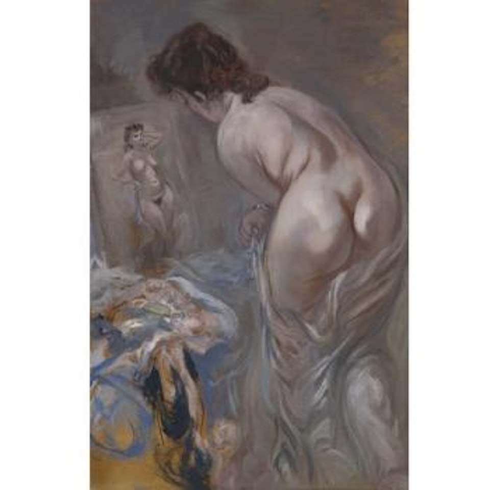 Model In The Studio by George Grosz