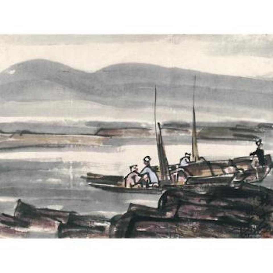 Fishing by Lin Fengmian