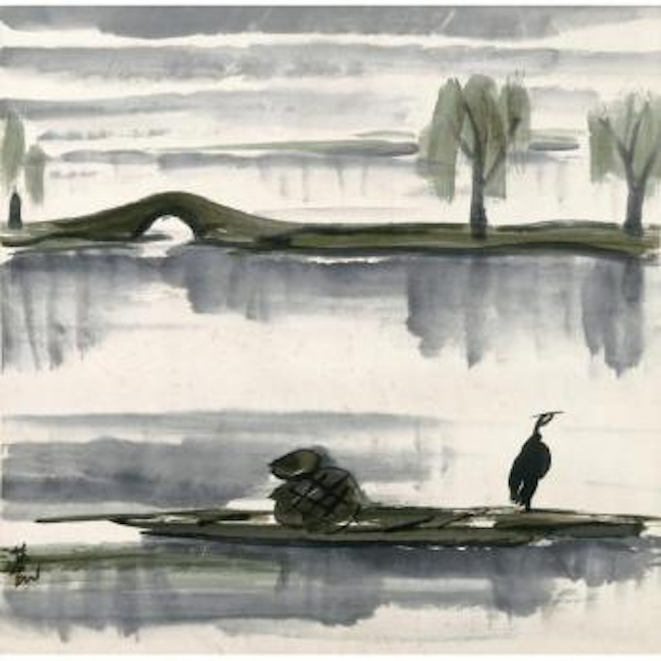 Fishing In Solitary by Lin Fengmian