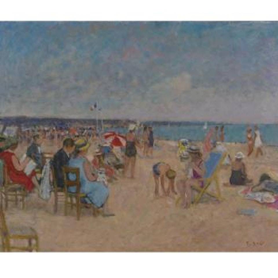 La Famille Gall Sur La Plage De Trouville by François Gall