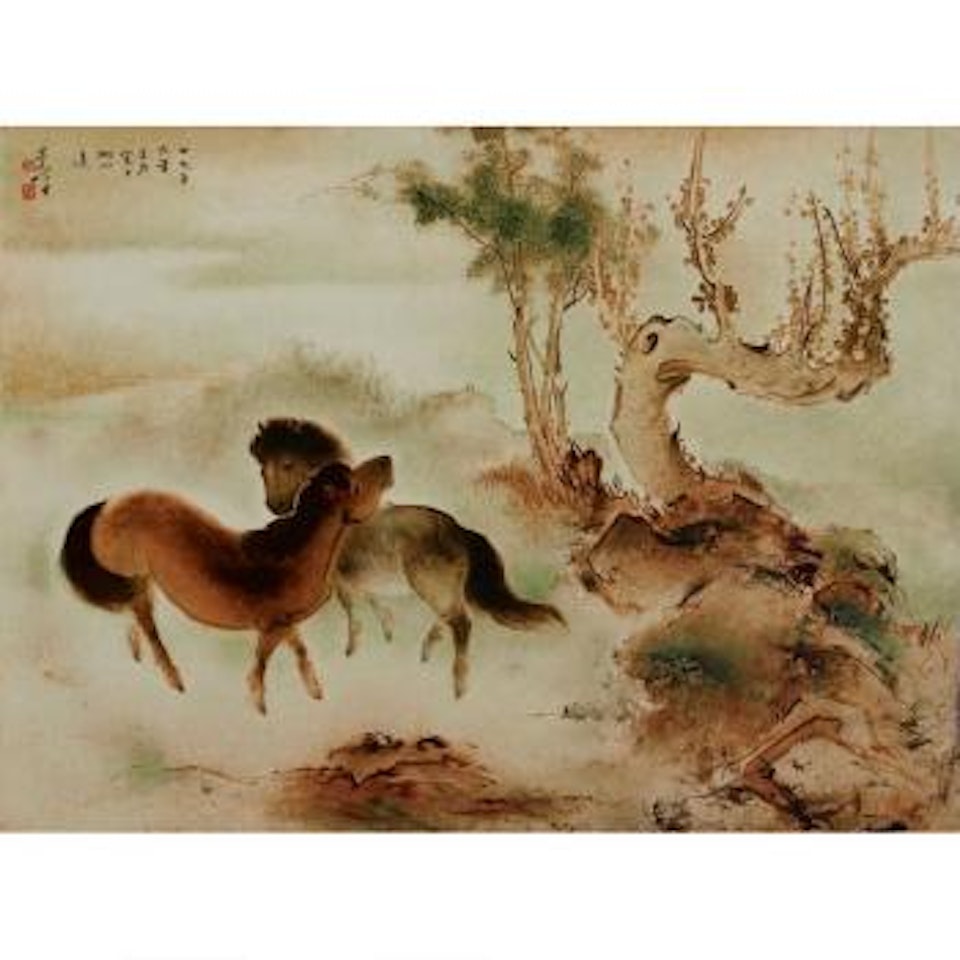 A Pair Of Ponies by Lee Man Fong