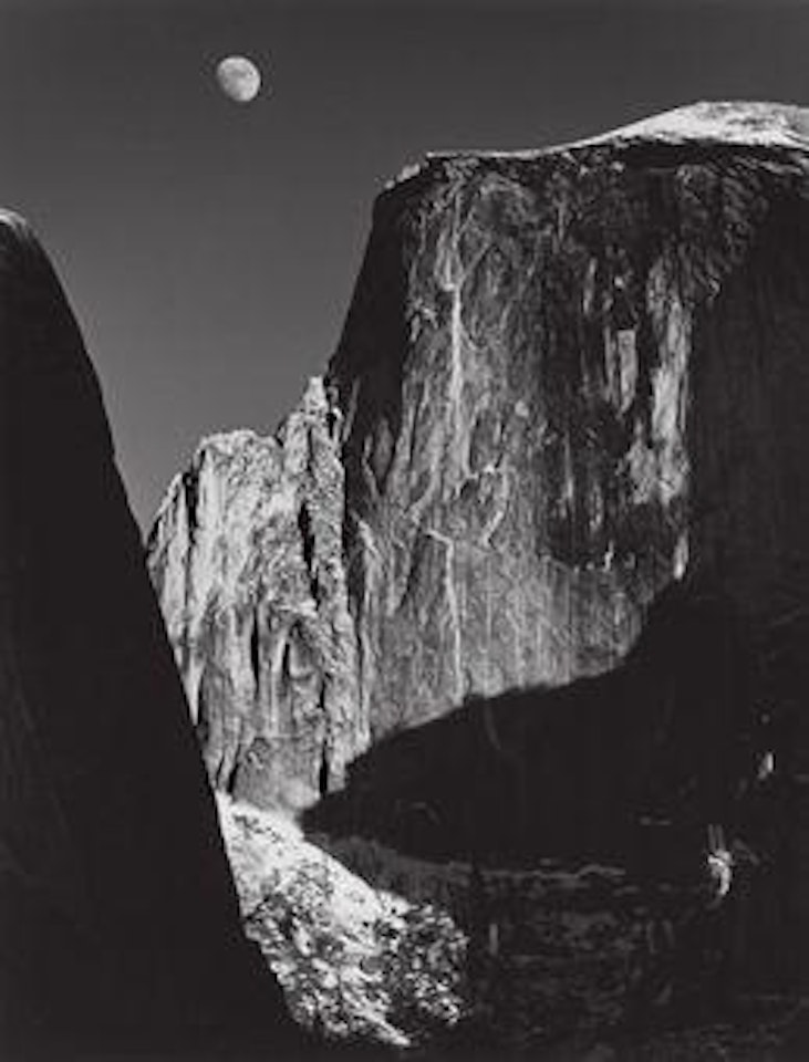 Moon and Half Dome, Yosemite by Ansel Adams