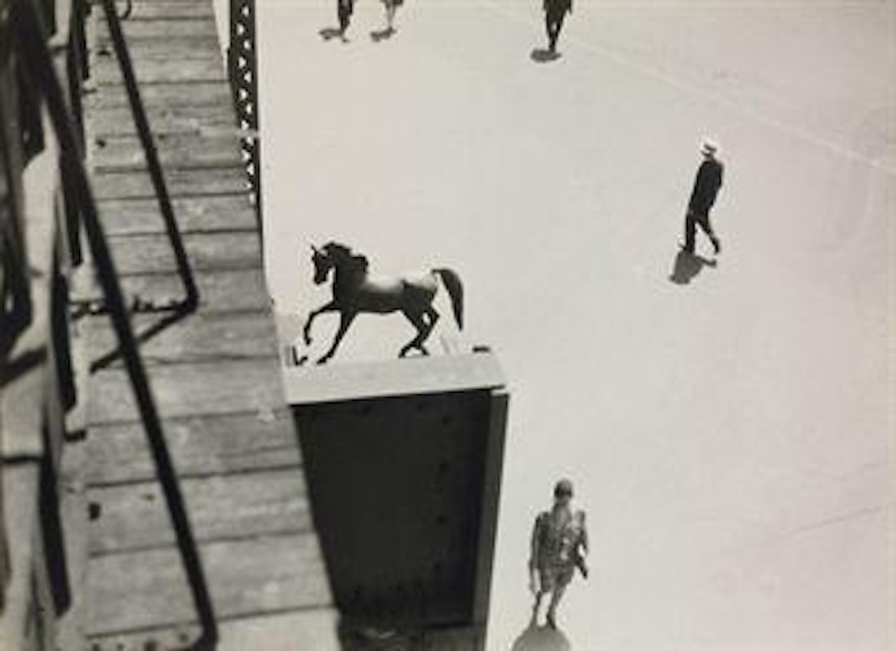 El at Columbus Avenue and Broadway, Lincoln Square, NY by Berenice Abbott
