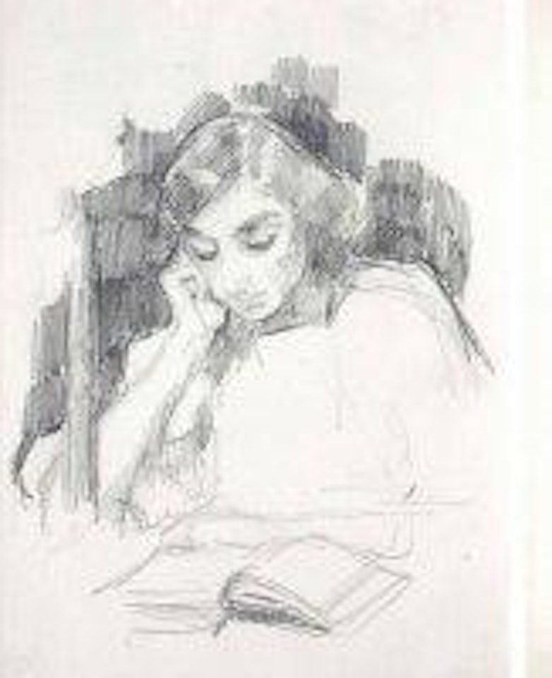 Elisabeth lisant by Theo van Rysselberghe