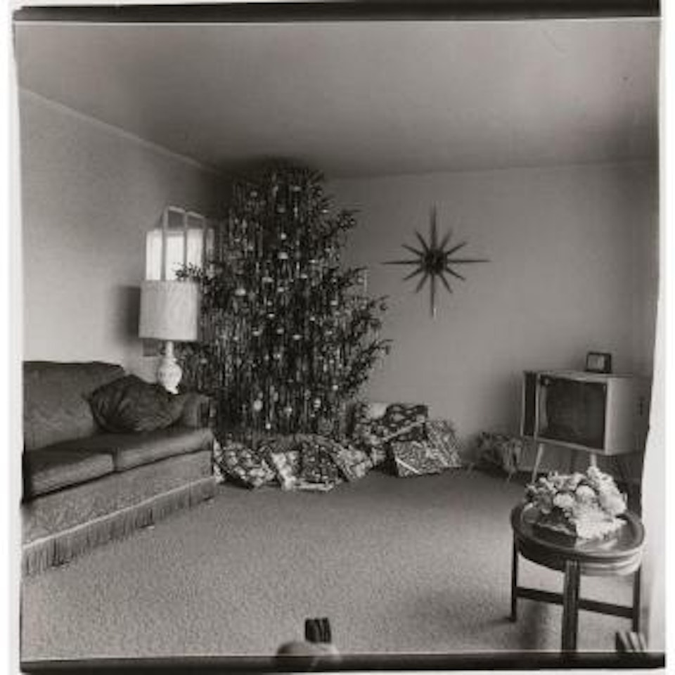 Xmas Tree In A Living Room In Levittown, L. I. by Diane Arbus