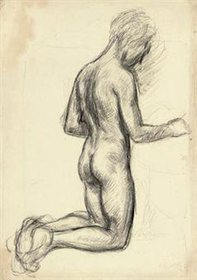 Kneeling man, thought to be Paul Roche; Reclining male nude; Standing male nude; and Two nudes by Duncan Grant