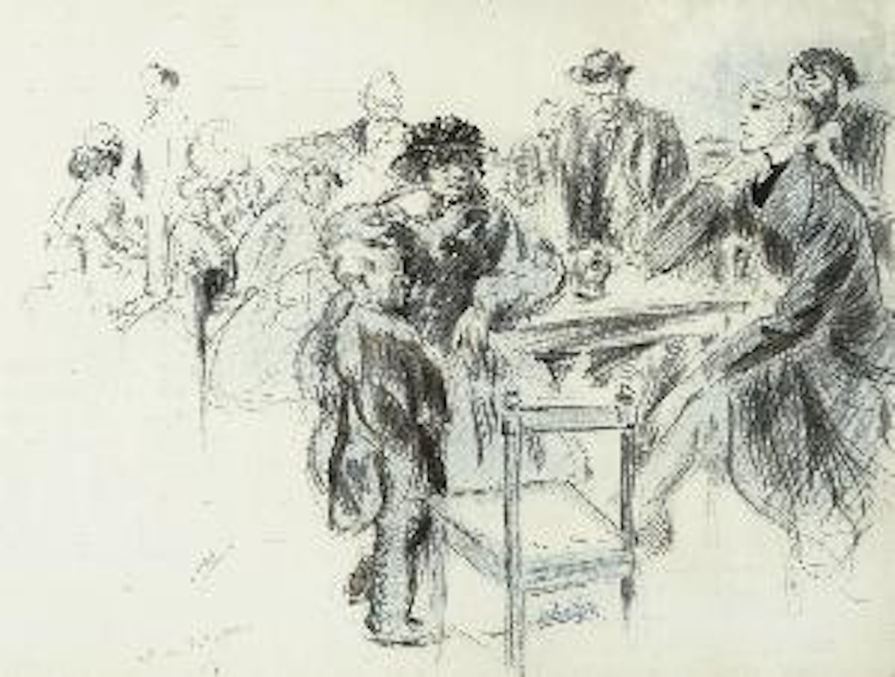 Au cafe by Jacques Villon