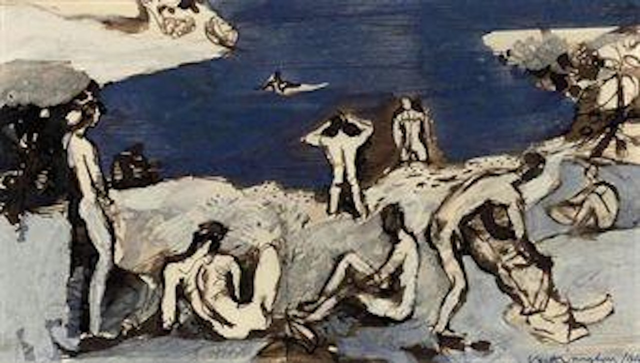 Soldiers Bathing: Malton by Keith Vaughan