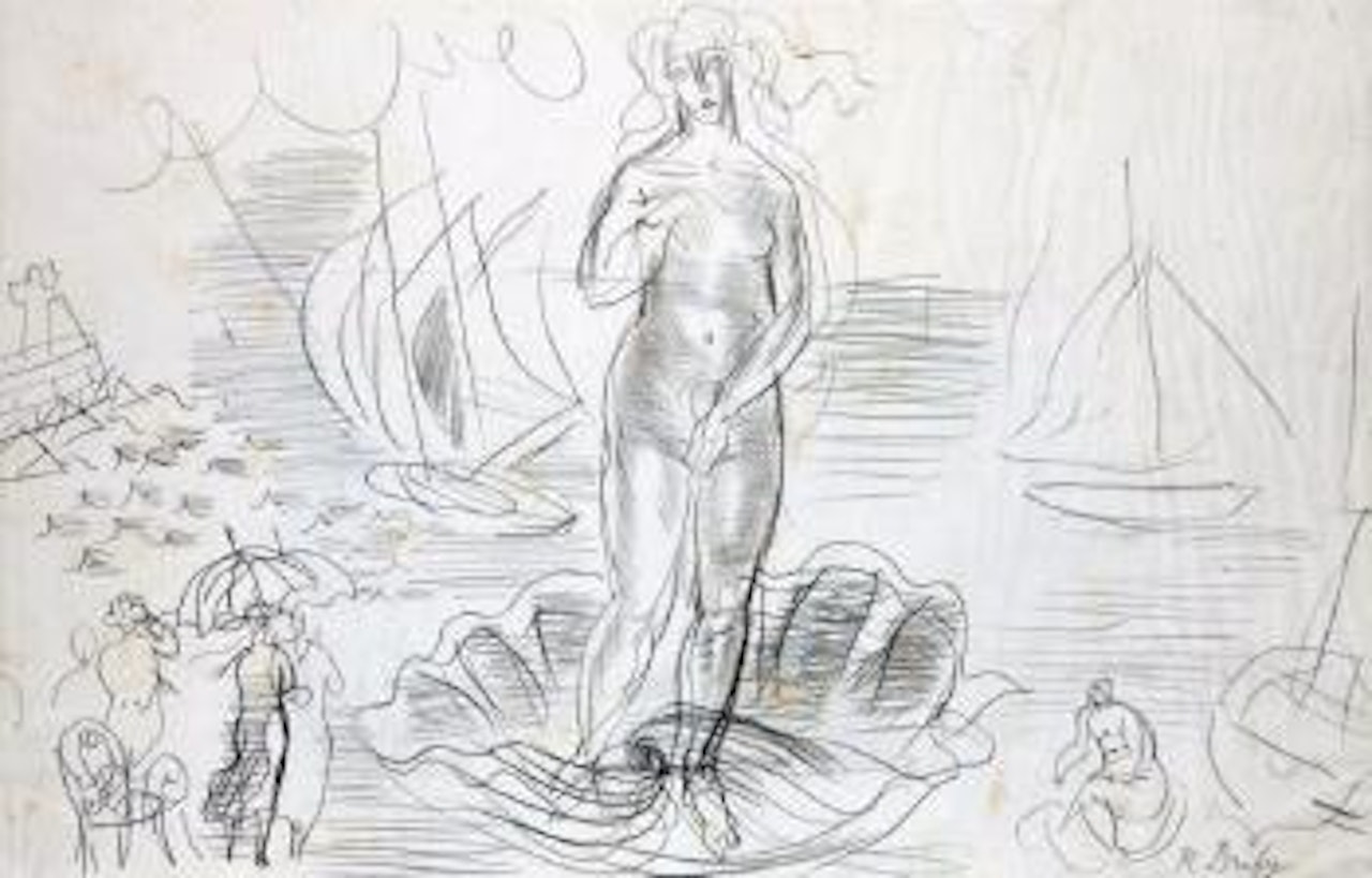Venus (d'après Botticelli) et baigneurs by Raoul Dufy