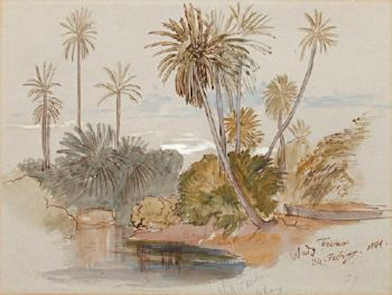 Wadi Feiran, Sinai by Edward Lear