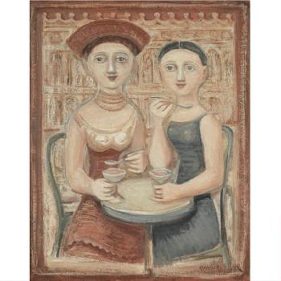 Due Donne Che Mangiano Un Gelato by Massimo Campigli