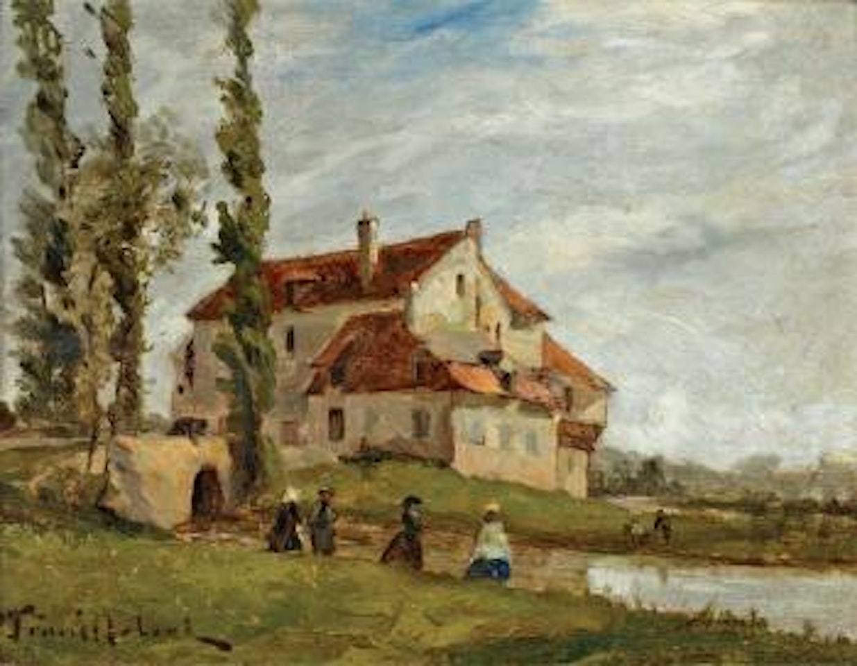Moulin aux environs de Dol, en Bretagne by Paul Désiré Trouillebert
