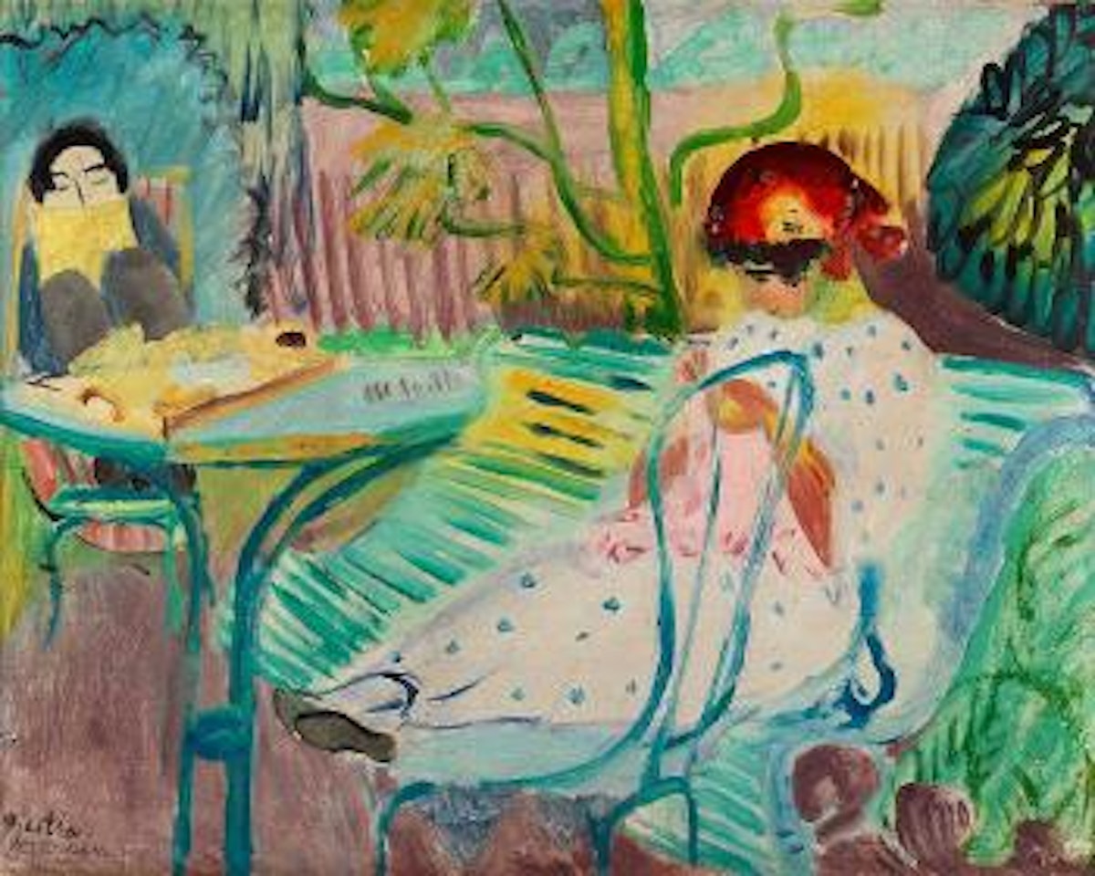 Jardin nr II (I trädgården, Fontenay-aux-Roses) by Sigrid Hjertén