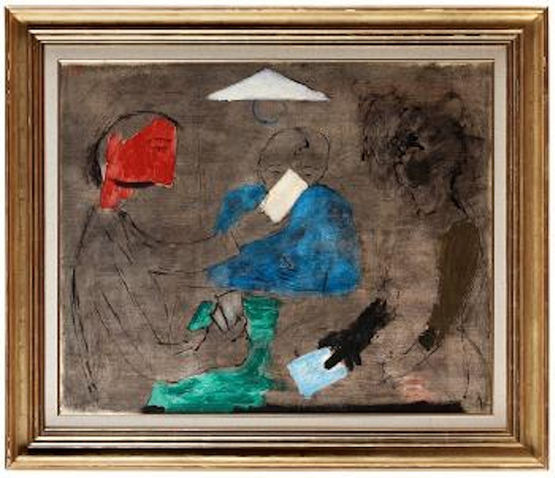 Kortspelare (L:a Bommen) by Ragnar Sandberg