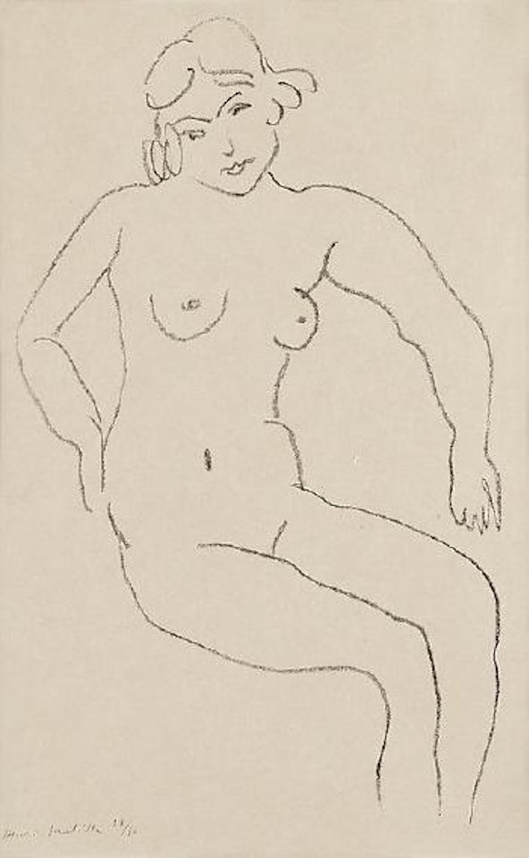 Nu assis, chevelure claire by Henri Matisse