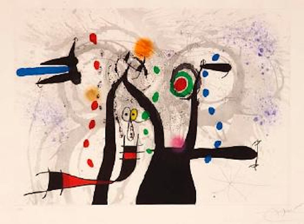 Joueur de Bugle aux Oiseaux (D. 584) by Joan Miró