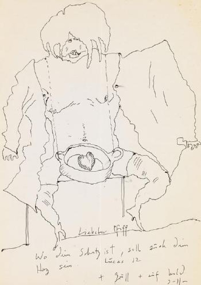 Wo dein Schatz ist, soll auch dein Herz sein by Horst Janssen