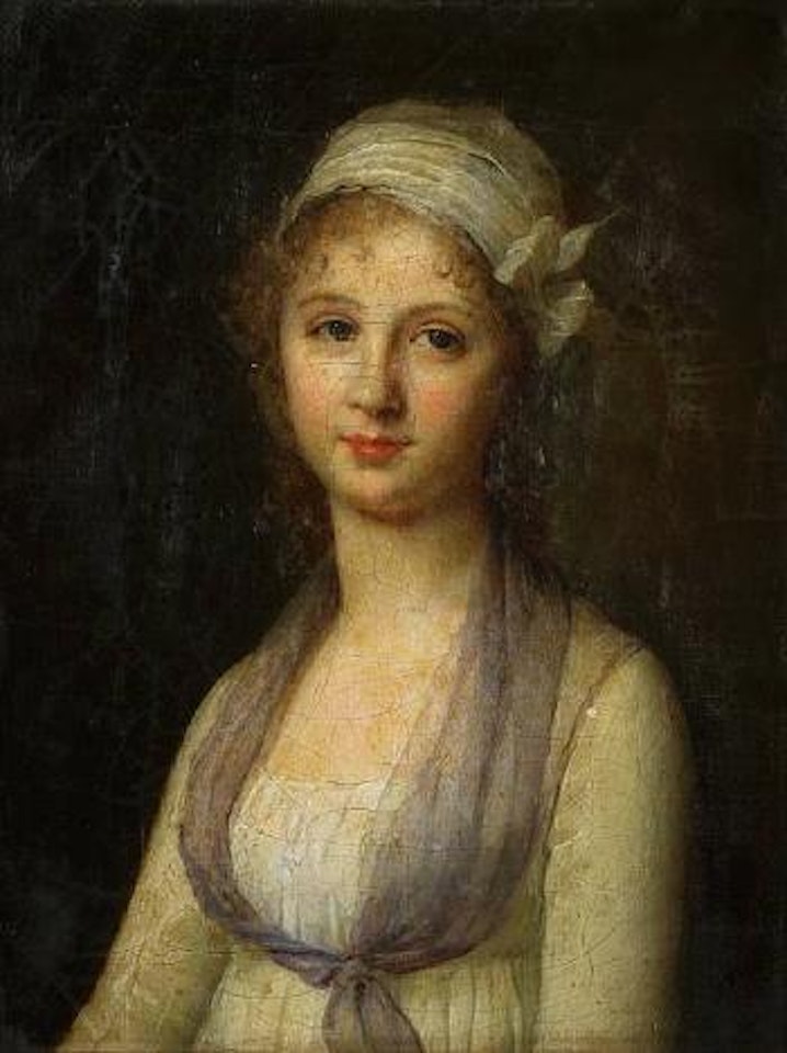 A portrait of a young woman, half-length by Louis-Leopold Boilly
