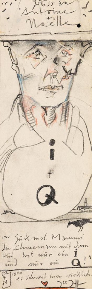 Gruß an Antoine und Noelle by Horst Janssen