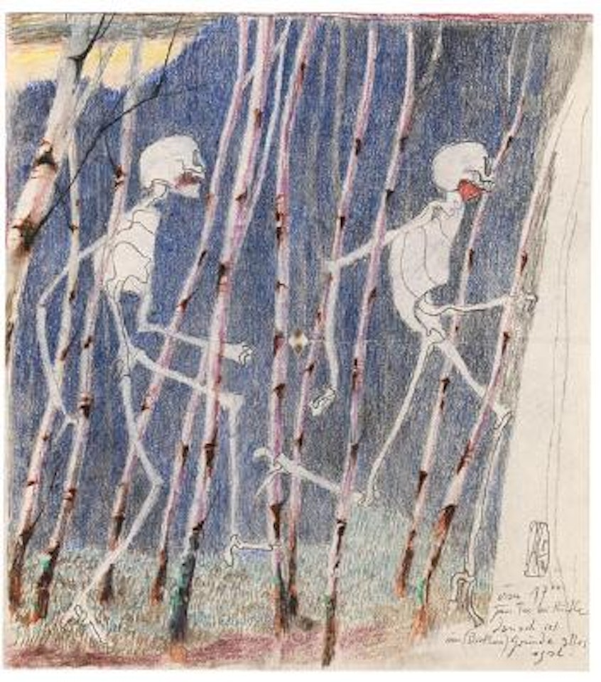 Um 17°° zum Tee bei Rilke danach ist im (Birken) Grunde alles egal by Horst Janssen