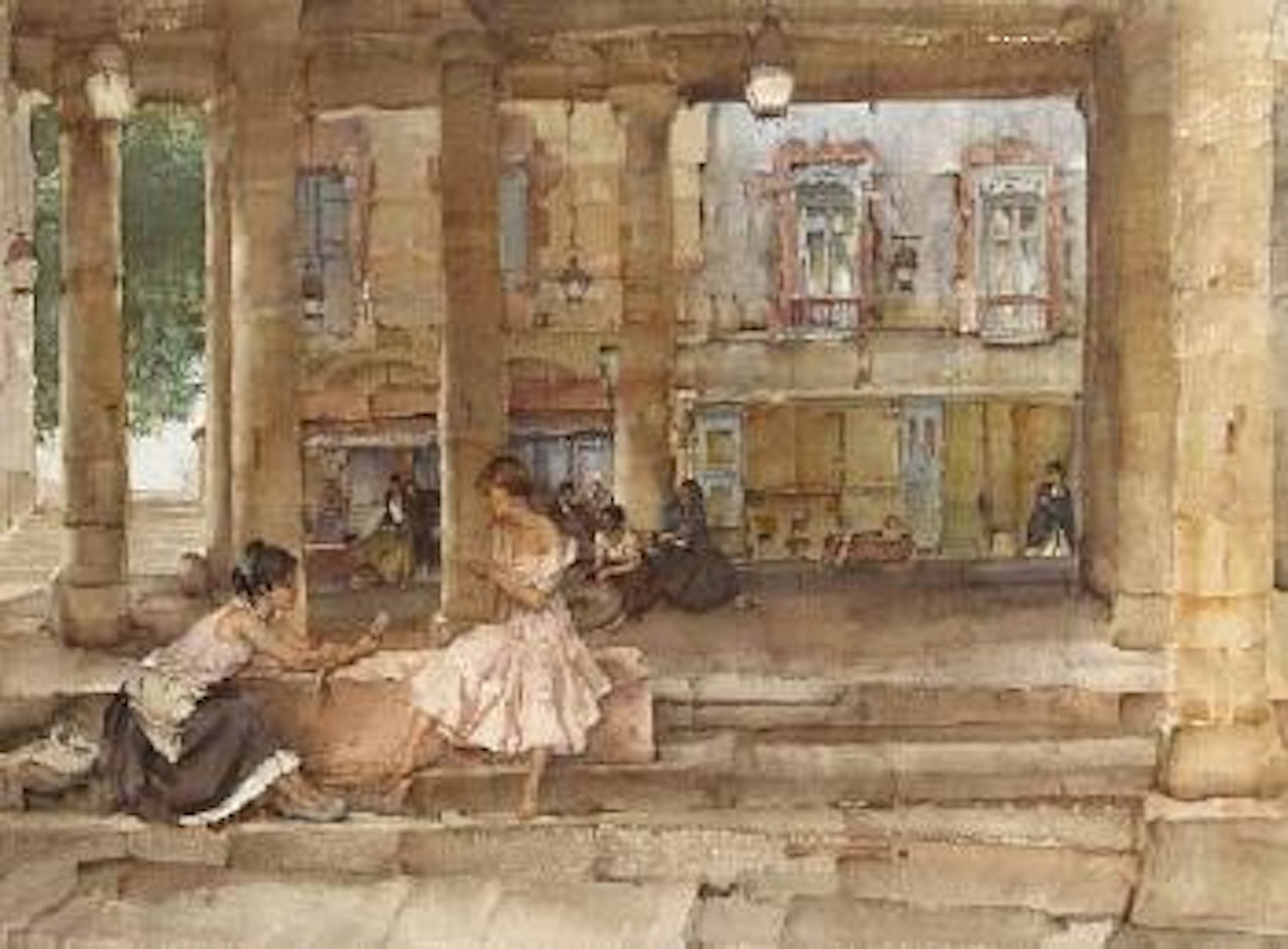 The market hall, Cordes by William Russell Flint