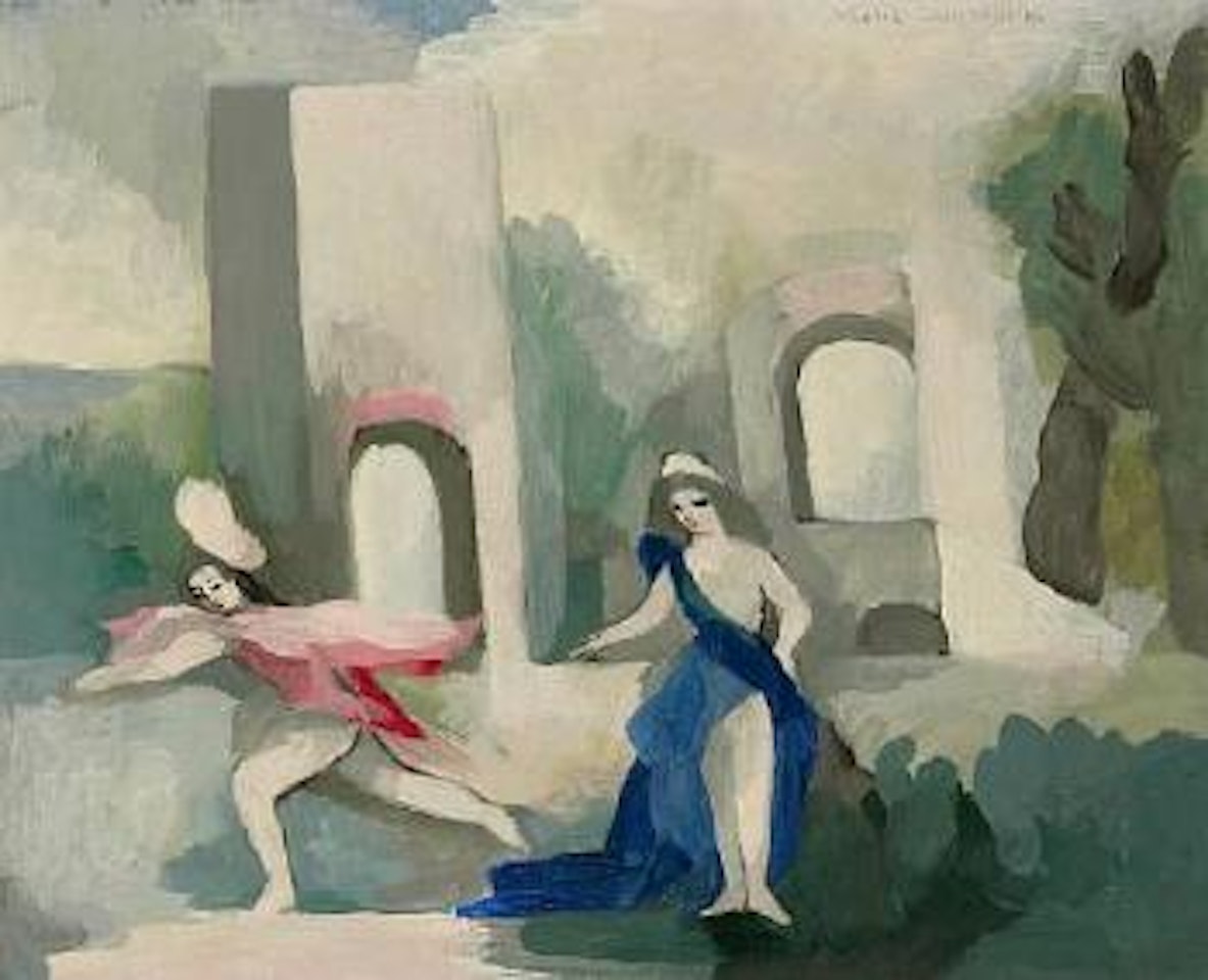 Deux jeunes filles dans un jardin by Marie Laurencin