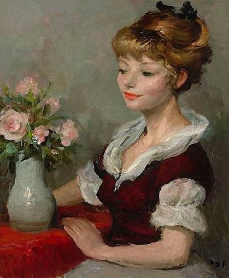 Claudine au bouquet by Marcel Dyf