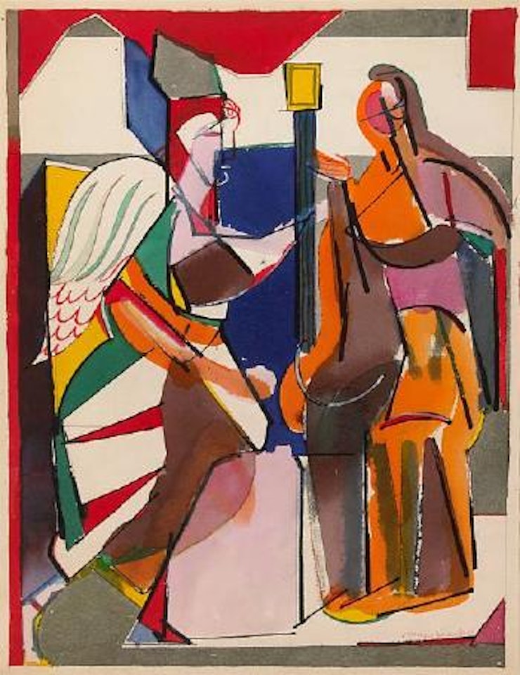 Abstract figures by Romare Bearden