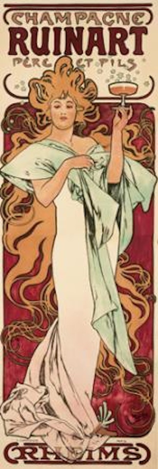 Champagne Ruinart by Alphonse Mucha
