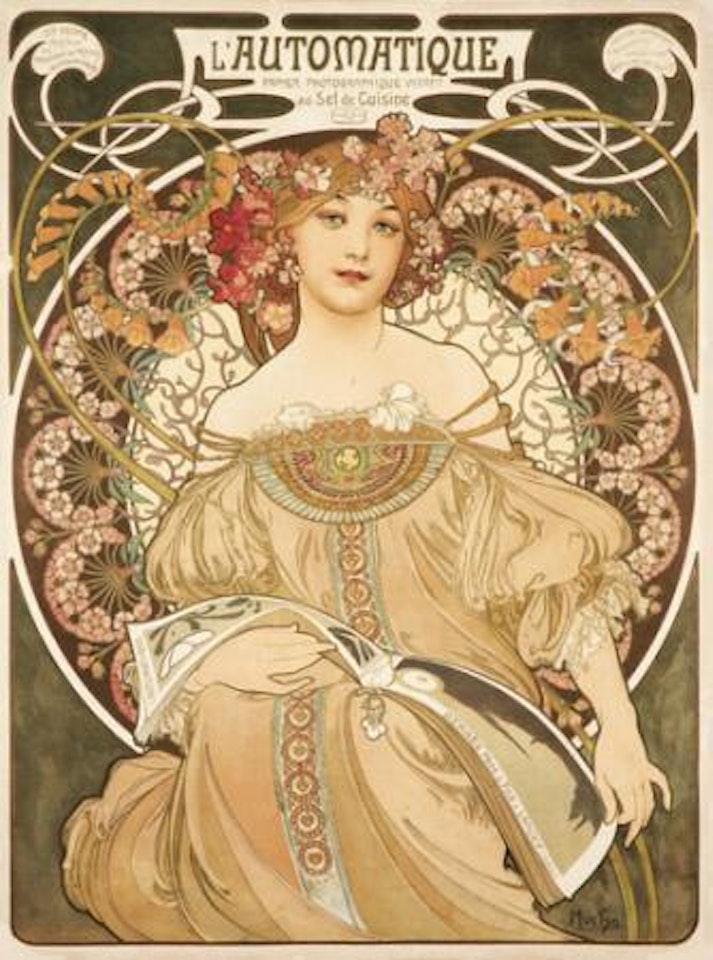 Reverie/l'automatique by Alphonse Mucha