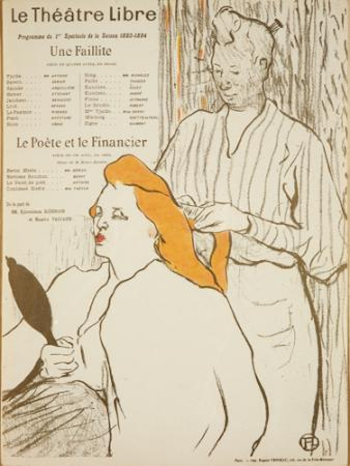 Le Théâtre Libre/la coiffure by Henri de Toulouse-Lautrec
