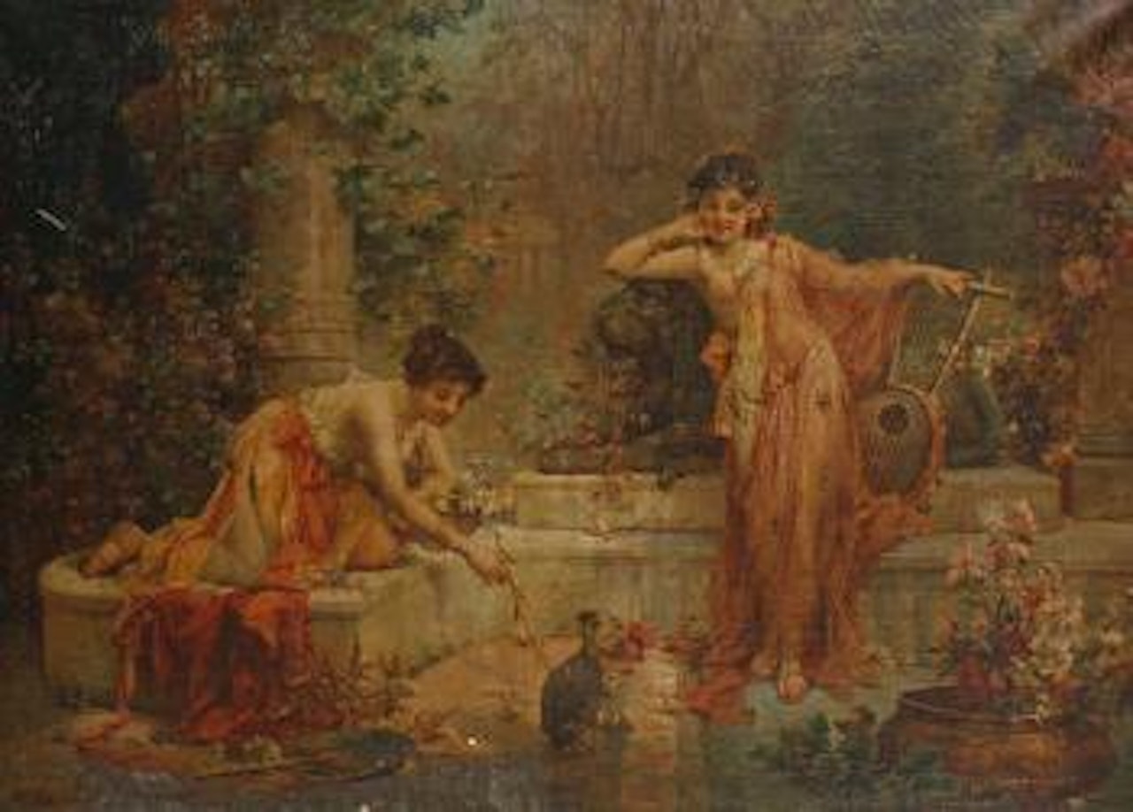 The pet bird by Hans Zatzka