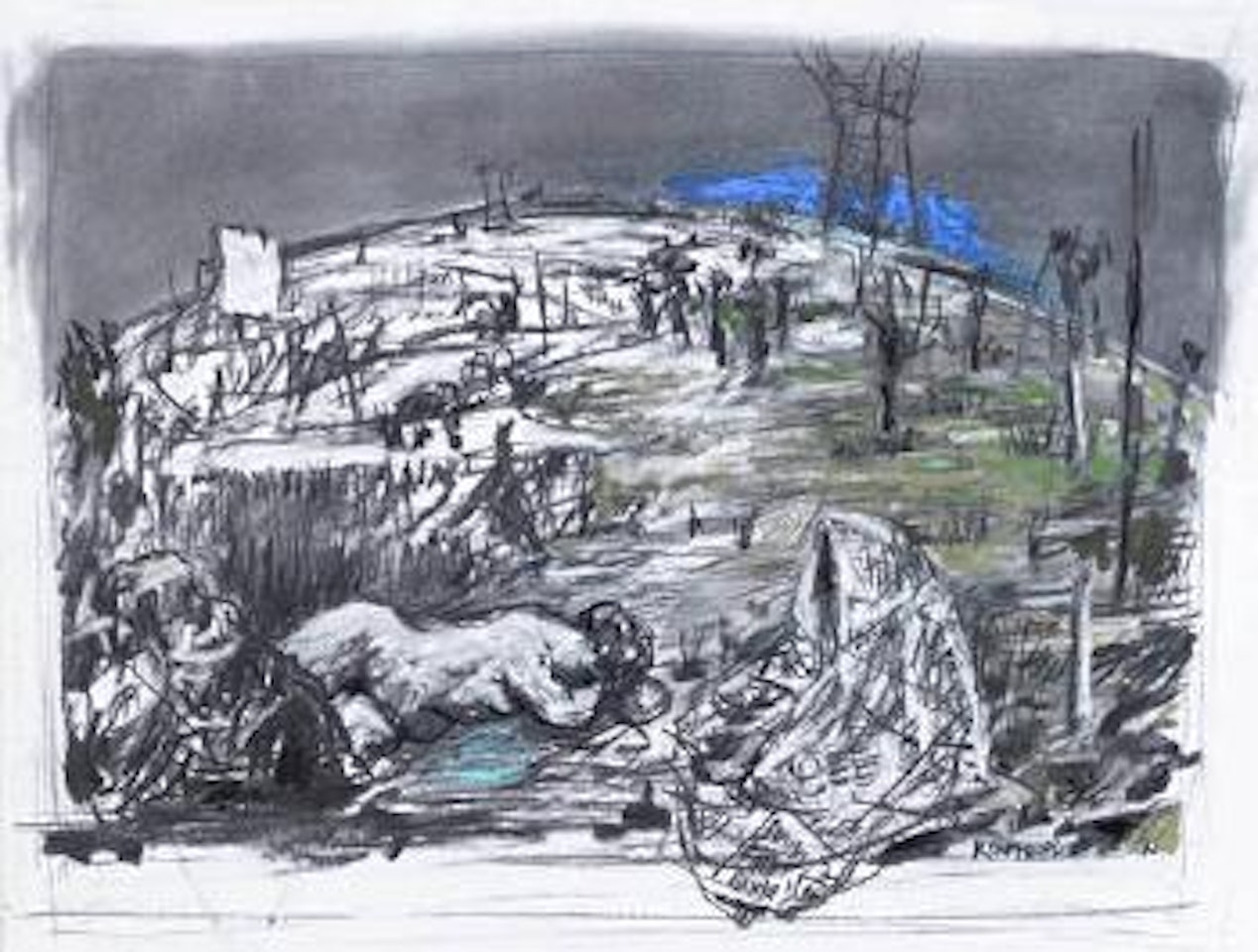 Study for Taking in the Landscape by William Kentridge