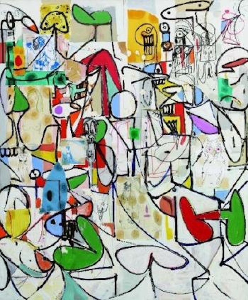 Mental states gray corner by George Condo