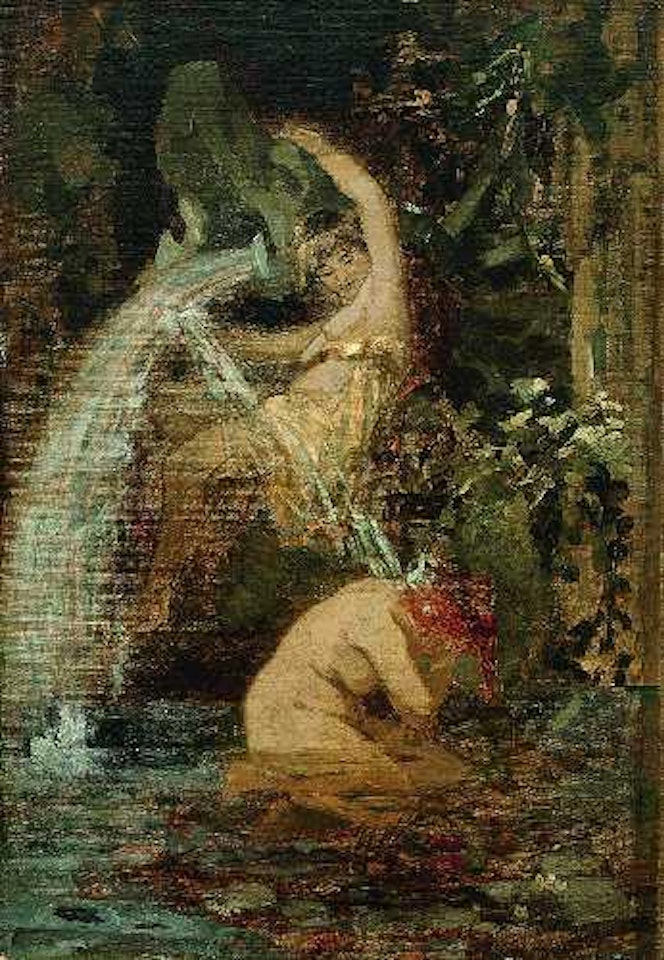 Zwei badende Mädchen by Wilhelm Kray