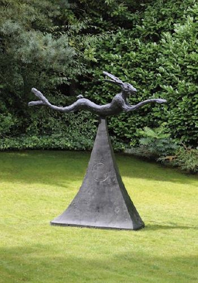 Hare on Pyramid by Barry Flanagan