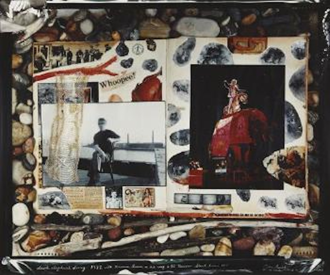 Dead Elephant Diary with Francis Bacon on his Roof at 80 Narrow Street, London NW1 by Peter Beard