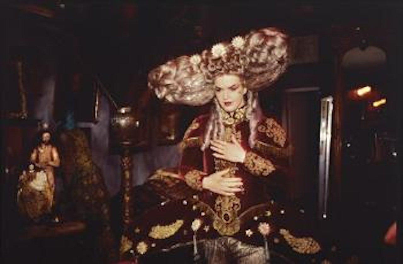 Joey at home dressed for Wigstock, NYC by Nan Goldin