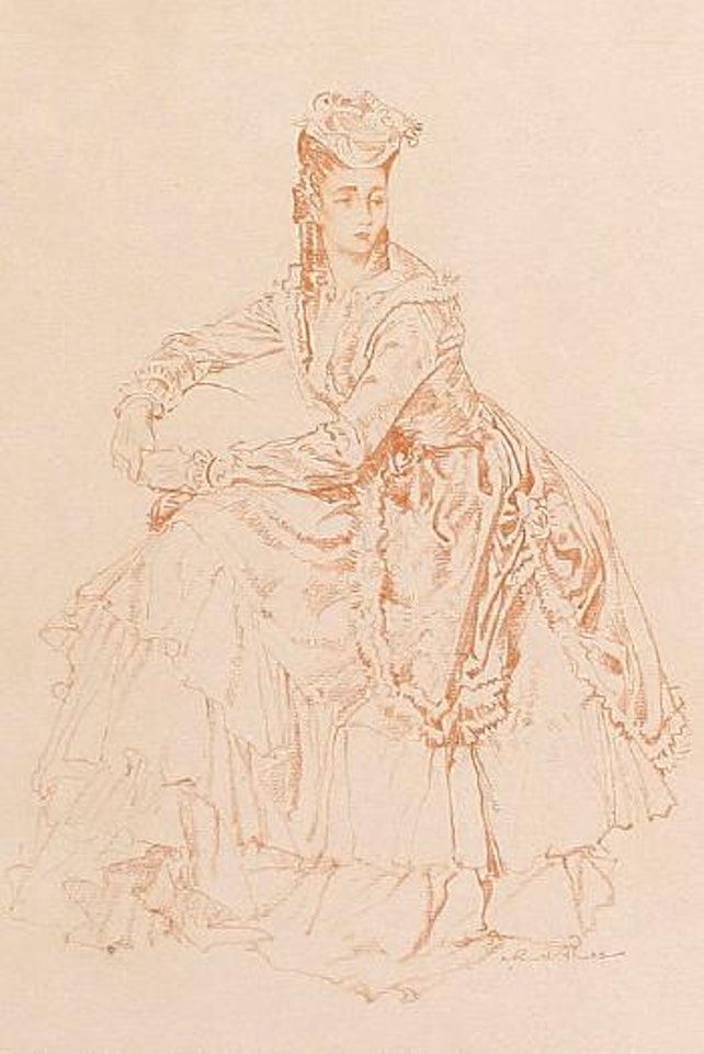 Mildred Griffiths as Frances Fortitude in Bless the Bride by William Russell Flint