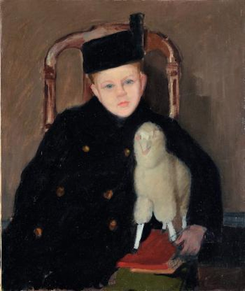 Ritratto di Fulvio de' Bacci con il cappotto blu by Oscar Ghiglia