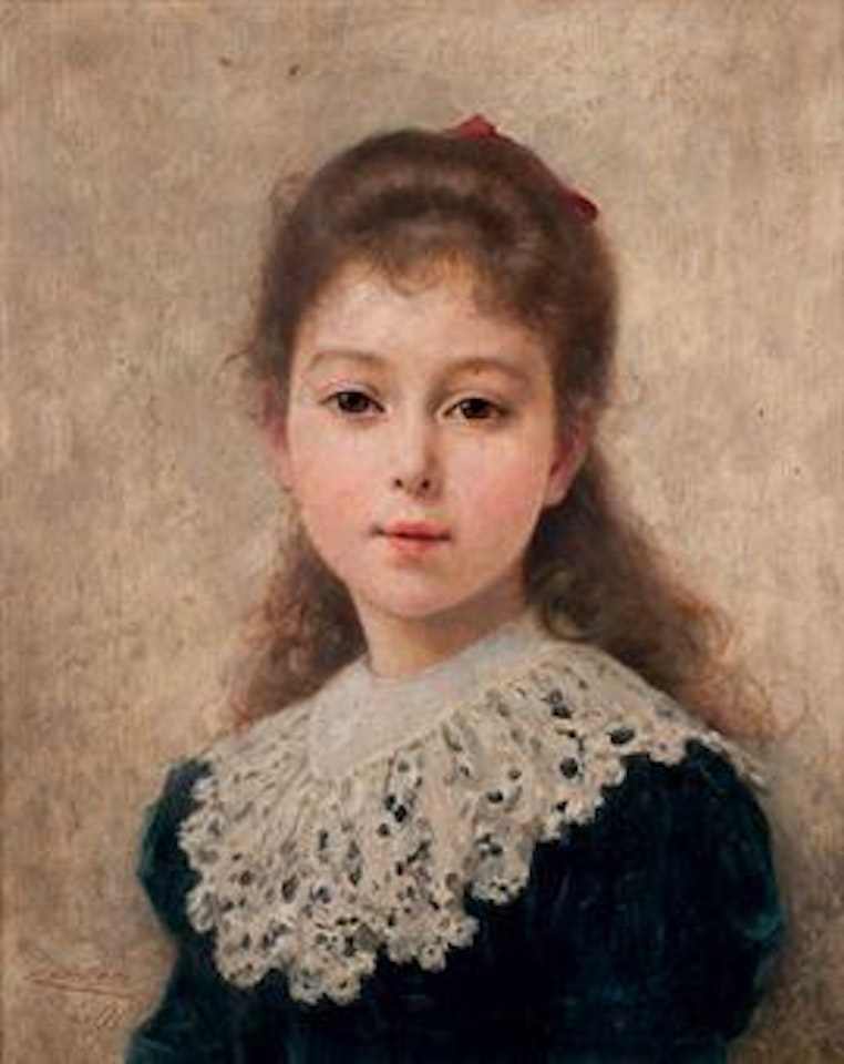 Portrait de jeune fille en buste by Theobald Chartran