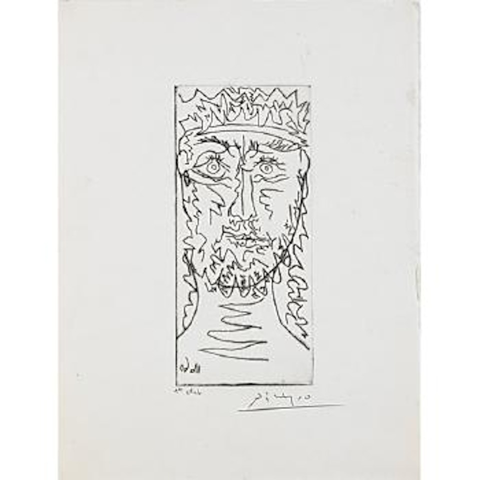 Home Grec Barbu by Pablo Picasso