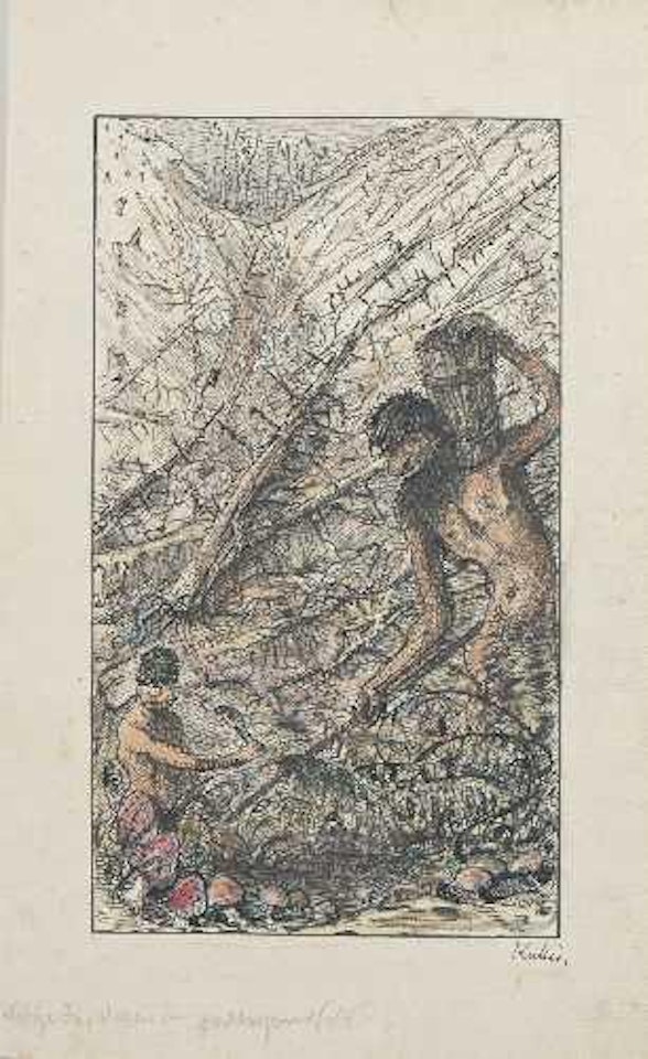 Waldgeister verlassen den geschlagenen Wald by Alfred Kubin